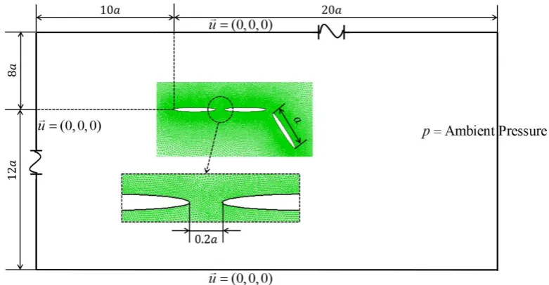 Figure 4 Computational domain of discrete fish body simulation 
