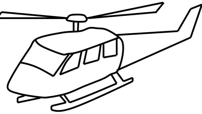 Figure 1.1: Single Rotor Helicopter with Two Blades