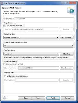 fig 1: Create web project 