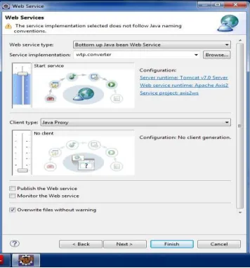 fig 2: configure Axis2web service 