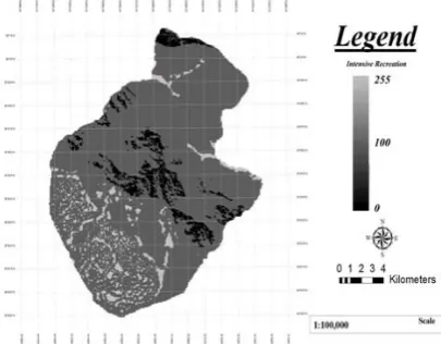 Fig. 1: The map of Varjin intensive recreation 