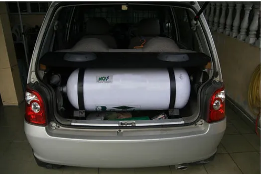 Figure 2.2: Example of CNG Tank Installed in Kancil 