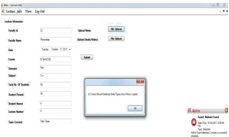 Figure 4 Entering Lecture Information(Offline mode) 