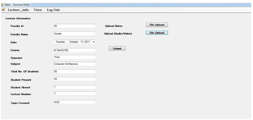 Figure 10. After data sink empty table of access database 