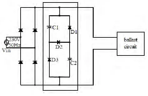 Figure 1.3: Valley-Fill Passive Power Factor Correction Circuit. 
