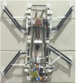 Figure 1: Proof-of-concept prototype climbing robot with onboard hydraulic system and FAM actuators 