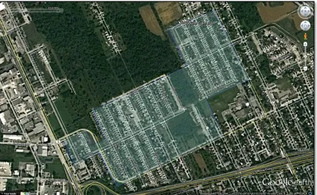Figure 3-3 Google Earth image of study area, 2009 