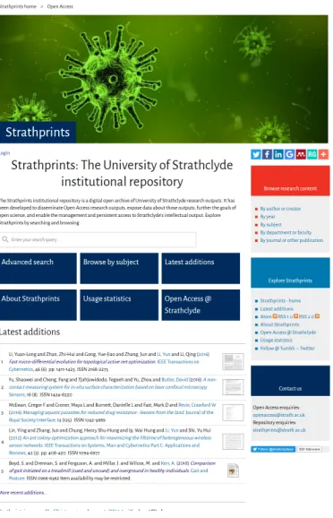 Figure 2: Strathprints UI (homepage).