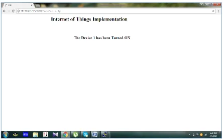 Fig. 10.  Sample output on webpage showing image captured on webcam 