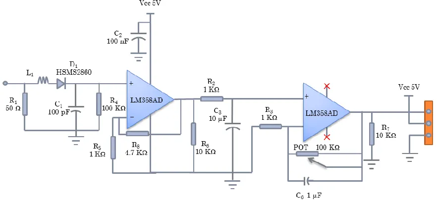 Figure 5.  Circuit Diagram of Detector Circuit  