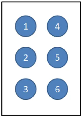 Figure 2.1   Braille Dot Arrangements 
