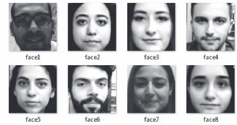 Figure 2.  Face Image Samples of Eigenvalues Algorithm. 