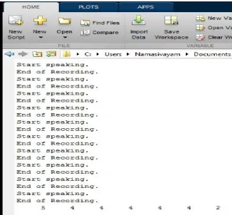 Figure 6: Automatic Speech Recognition Output 