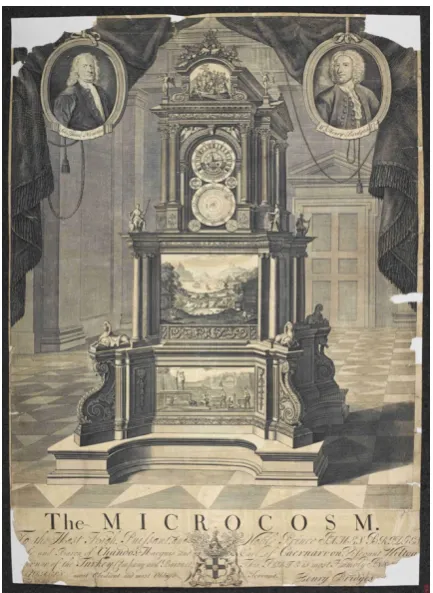 Figure 2.1 - Poster c1750 advertising 'The Microcosm' (British Library Online Digital Archive)