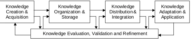Figure 3. The knowledge management process 