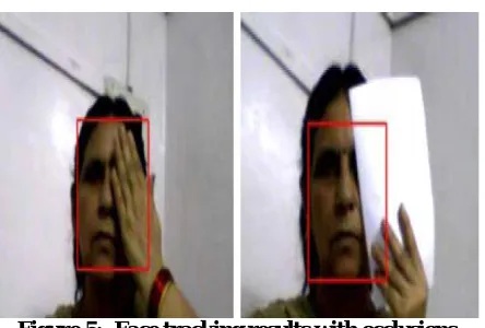 Figure 5:  Face tracking results with occlusions 
