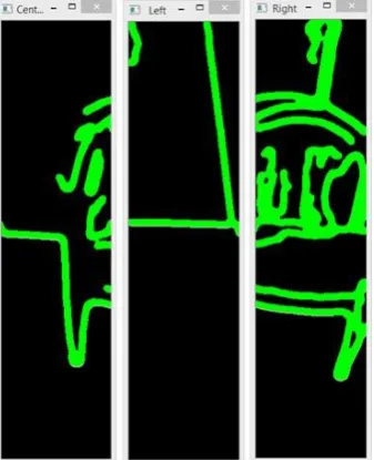Fig 5. Image regions for calculating the free space   When the user needs location based information 