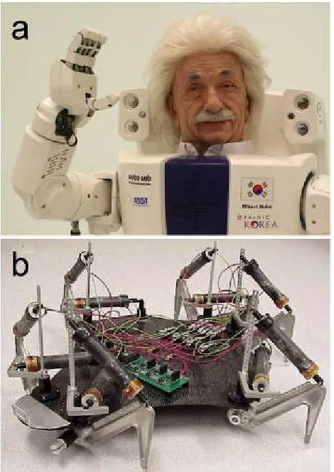 Figure 2.1  Contemporary examples of state-of-the-art robotic systems: (a) Albert Hubo designed on the basis of hydraulics by KAIST and Hanson Robotics, Inc., (adapted from ref