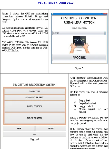 Figure 5 shows the GUI for establishing connection between Robotic Buggy and Computer System via serial communication cable
