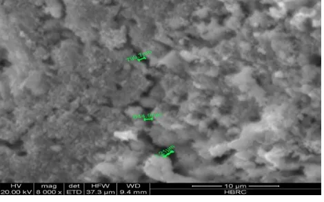 Fig.  5.  SEM micrograph of the control and silica flour concrete  thermally  f treated at 25, 400 and 800oC , a) SEM micrograph of control concrete at 25oC, b) SEM micrograph of silica flour concrete at 25oC, c) SEM micrograph of control concrete at 400oC