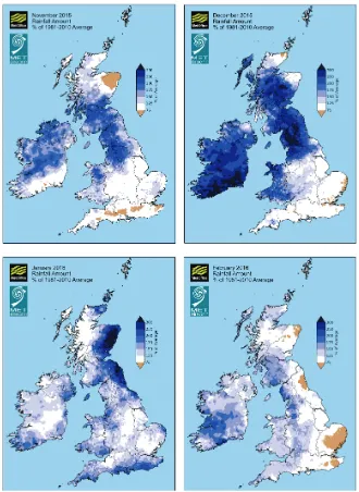 Figure 2. Winter (DJF) anomalies of (a) rainfall as a percentage of the 1981–2010 mean and (b) temperature anomaly relative to 1981 to 2010 climatology.