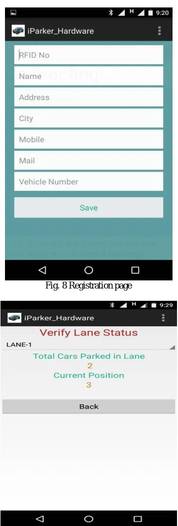 Fig. 8 Registration page  