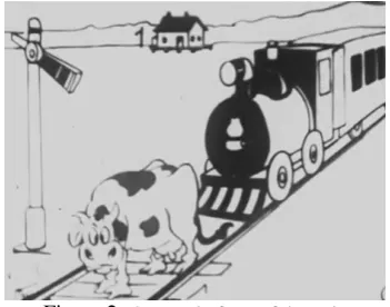 Figure 2: the cow in front of the train