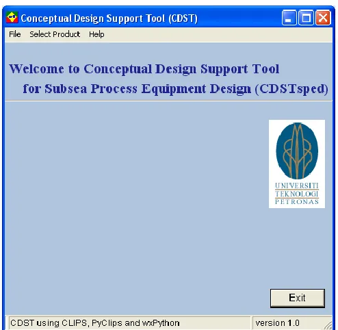 Fig. 4.  Screenshot of CDSTsped initial window 
