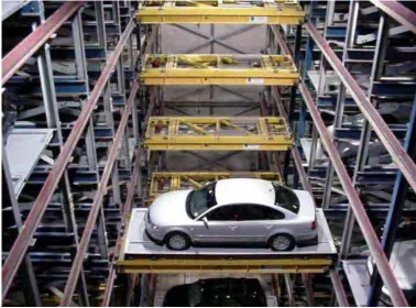 Figure 2.6 : Vehicle is transported on pallet using carrier and lift 