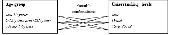 Figure 3. Visitor classification and recognition through age group and understanding levels 