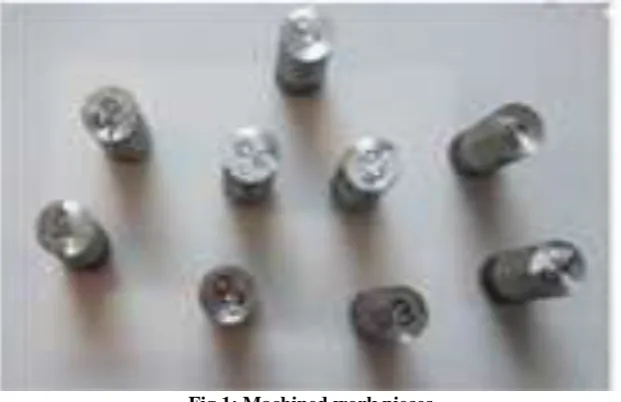 Fig.1: Machined work pieces  