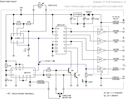 FIGURE 5.4  STEPPER MOTOR DRIVER TEST CIRCUIT 