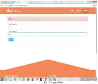 Fig. 2. SignIn Page 