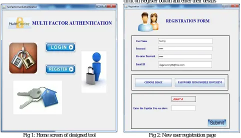 Fig 1: Home screen of designed tool 
