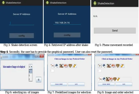 Fig 3: Shake detection screen 