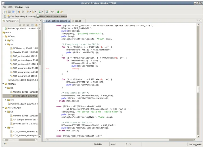 Figure 6 – SNL Sequence Editor (Control System Studio)