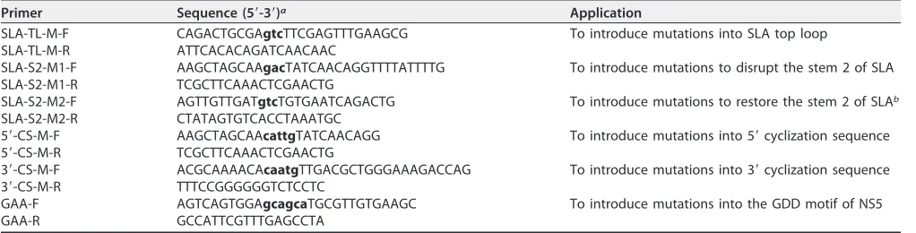 TABLE 1 Primers utilized to introduce mutations in the infectious clone of ZIKV isolate GZ01