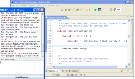 Figure 1. Tutorial dialogue interface. 