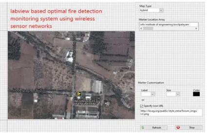 Figure.14. LabVIEW output for Location path finding 