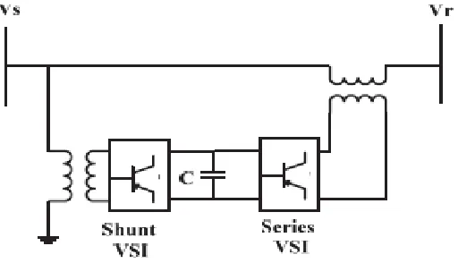 Fig. 2 UPFC electric circuit under normal condition