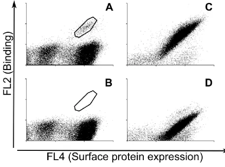 Figure 2.3: Analysis of intermediate cell populations during library screening. Yeast cells 