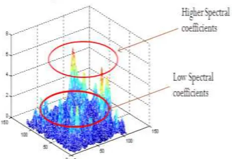 Figure 2.  Spectral Band plot for a wavelet decomposed band 
