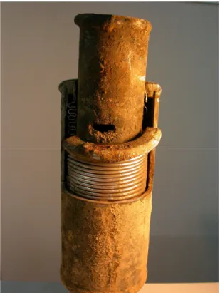 Figure 2.15. Corrosion caused by the galvanic effect on a compensators taken from 