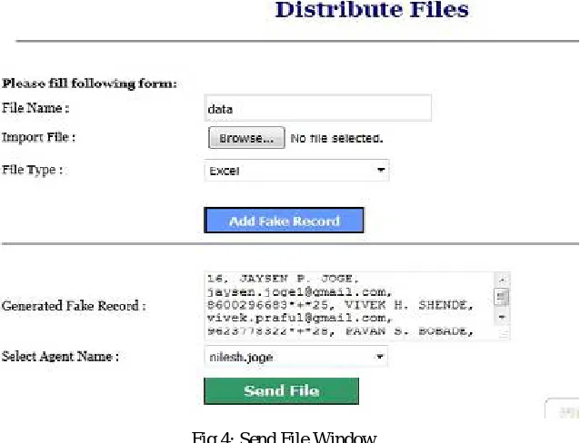 Fig 5: Record Detection Window 