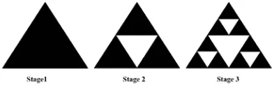 Figure 1. Scheme of three stage Sierpinski gasket antenna