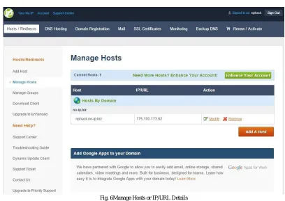 Fig. 5Configure Host using Add Host and fill Host Information 