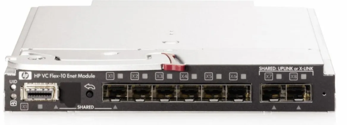 Figure 13. The HP Virtual Connect Flex-10 Ethernet module 