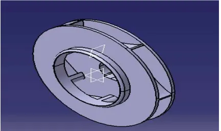 Fig 3: Centrifugal pump impeller catia part