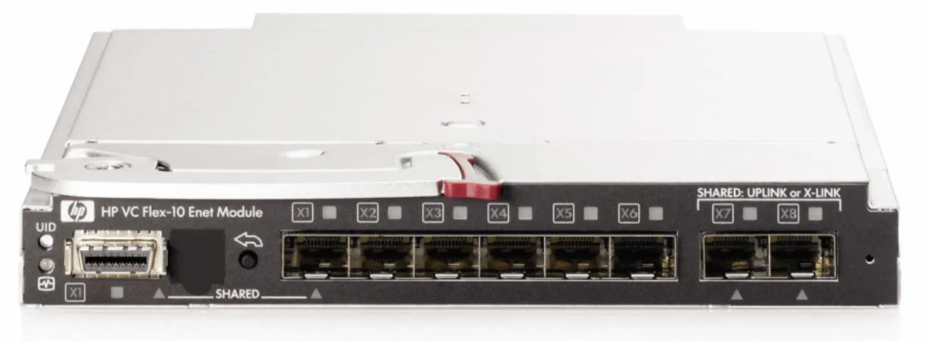 Figure 10: The HP Virtual Connect Flex-10 Ethernet module 