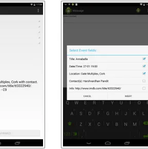 Figure 7: Messaging app can sendMovie info